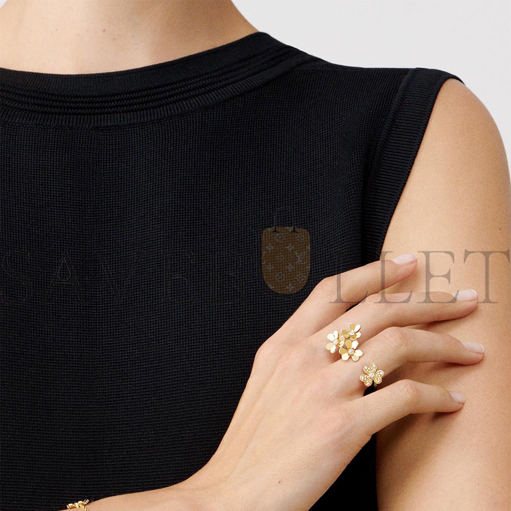 v*n cl*f arpels frivole between the finger ring - yellow gold, Di*m*nd vcarp3w500